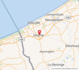 Map of Veurne, Flanders