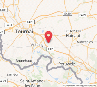 Map of Vezon, Wallonia