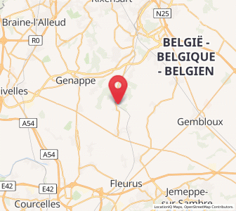 Map of Villers-la-Ville, Wallonia