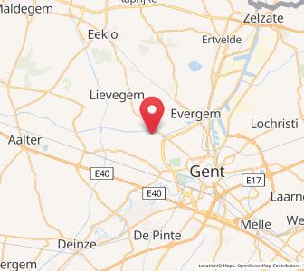 Map of Vinderhoute, Flanders