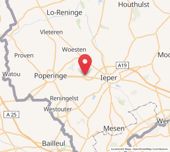Map of Vlamertinge, Flanders