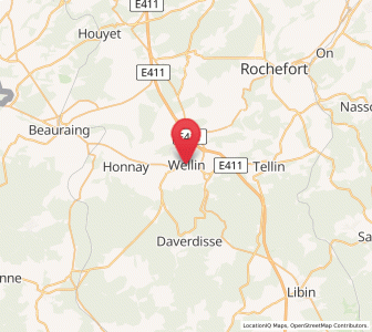 Map of Wellin, Wallonia