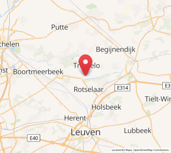 Map of Werchter, Flanders