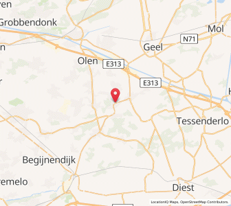Map of Westerlo, Flanders