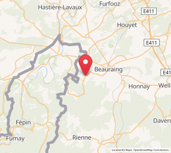 Map of Winenne, Wallonia