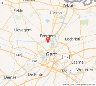 Map of Wondelgem, Flanders