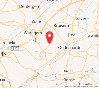 Map of Wortegem, Flanders