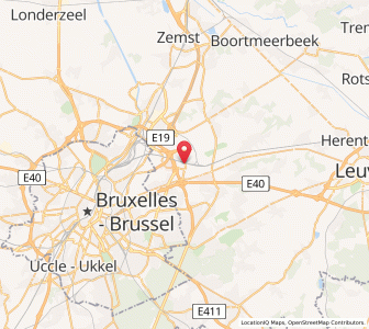 Map of Zaventem, Flanders