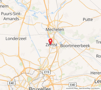 Map of Zemst, Flanders