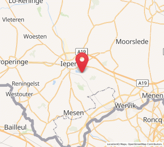 Map of Zillebeke, Flanders