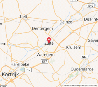 Map of Zulte, Flanders