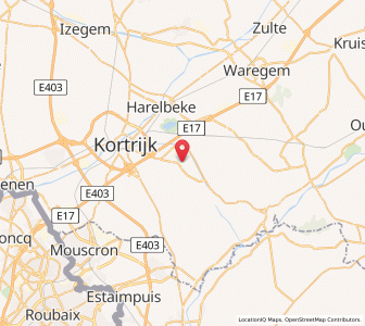 Map of Zwevegem, Flanders