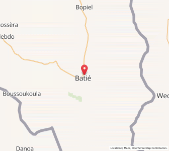 Map of Batié, Sud-Ouest