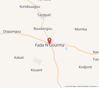 Map of Fada N'gourma, Est
