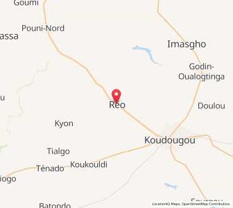 Map of Réo, Centre-Ouest