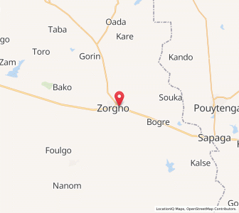Map of Zorgo, Plateau-Central