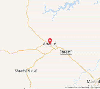 Map of Abaeté, Minas Gerais