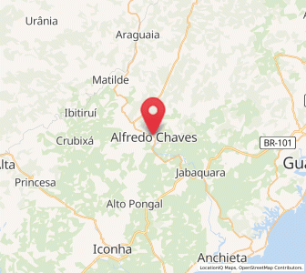 Map of Alfredo Chaves, Espírito Santo