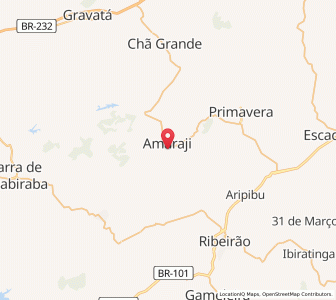 Map of Amaraji, Pernambuco