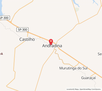 Map of Andradina, São Paulo