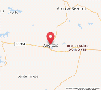 Map of Angicos, Rio Grande do Norte