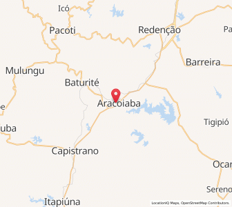 Map of Aracoiaba, Ceará