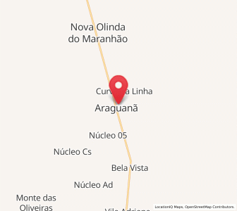 Map of Araguanã, Maranhão