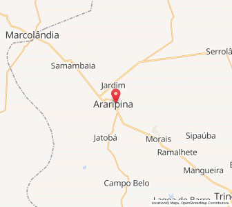 Map of Araripina, Pernambuco