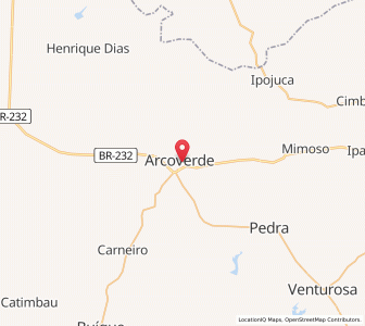 Map of Arcoverde, Pernambuco