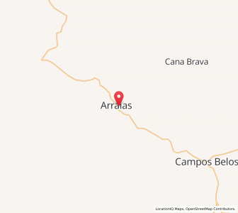 Map of Arraias, Tocantins