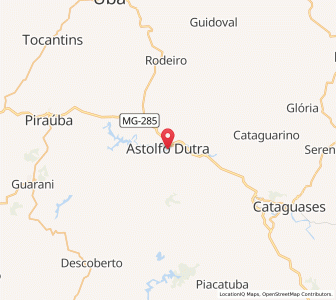 Map of Astolfo Dutra, Minas Gerais