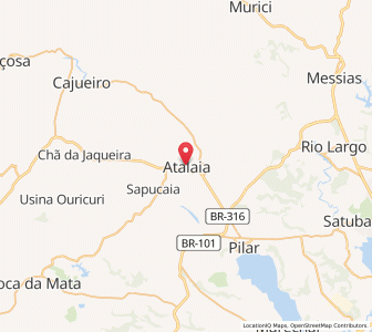 Map of Atalaia, Alagoas