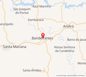 Map of Bandeirantes, Paraná