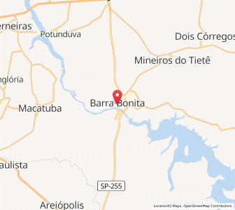 Map of Barra Bonita, São Paulo