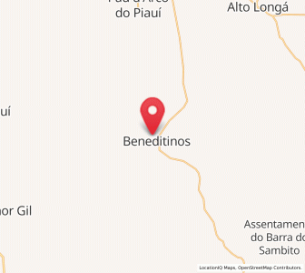 Map of Beneditinos, Piauí