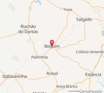 Map of Boquim, Sergipe