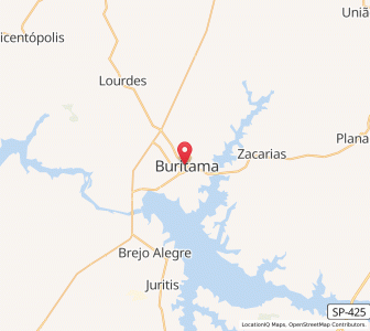 Map of Buritama, São Paulo