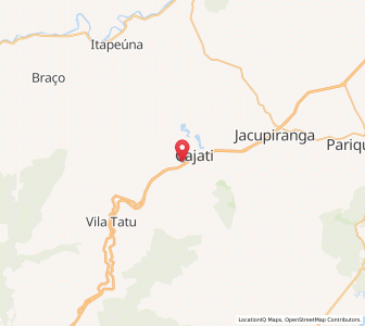 Map of Cajati, São Paulo