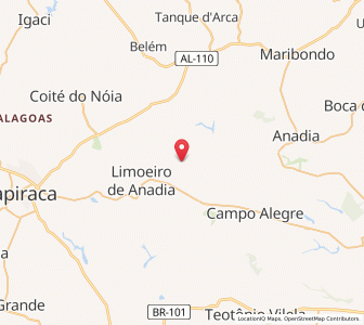 Map of Cajueiro, Alagoas