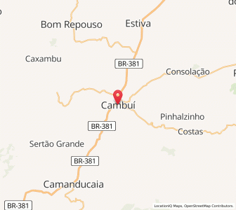 Map of Cambuí, Minas Gerais