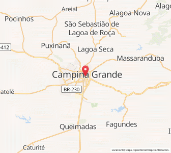 Map of Campina Grande, Paraíba