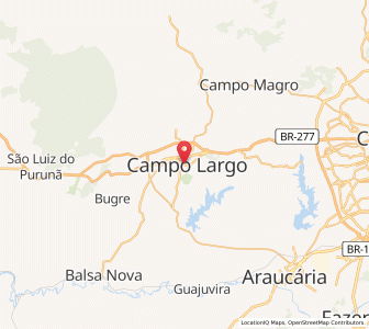 Map of Campo Largo, Paraná