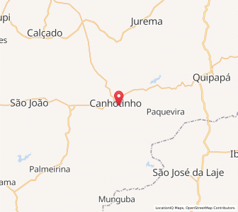 Map of Canhotinho, Pernambuco