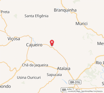 Map of Capela, Alagoas