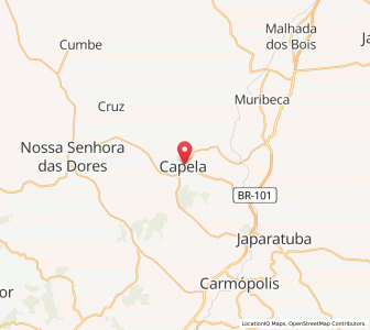 Map of Capela, Sergipe