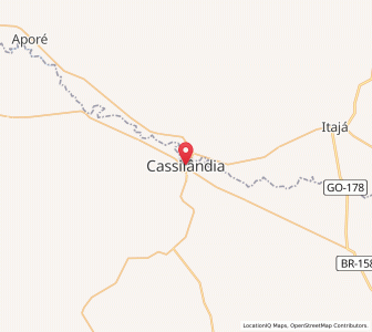 Map of Cassilândia, Mato Grosso do Sul