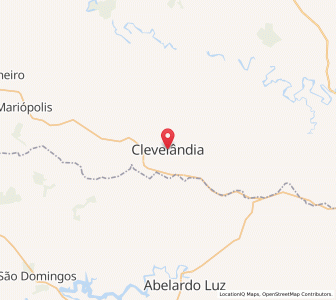 Map of Clevelândia, Paraná