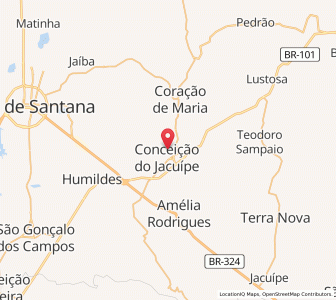 Map of Conceição do Jacuípe, Bahia