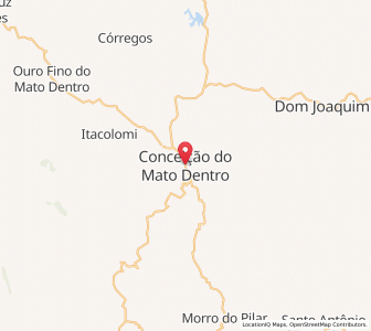 Map of Conceição do Mato Dentro, Minas Gerais