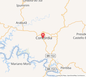 Map of Concórdia, Santa Catarina